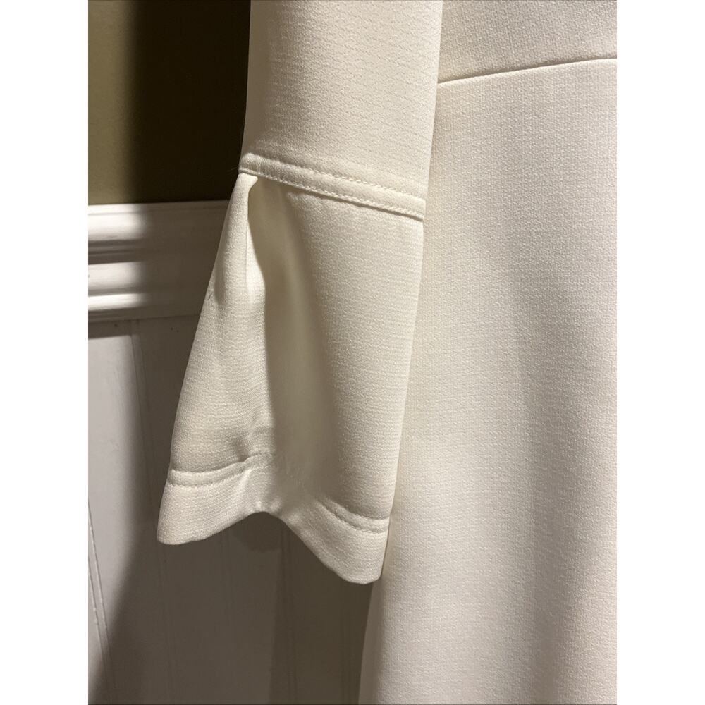 Tahari Womens 10P Ivory Cream Bell Sleeve Fitted Jacket Petite Cream Buttons - Picture 8 of 9
